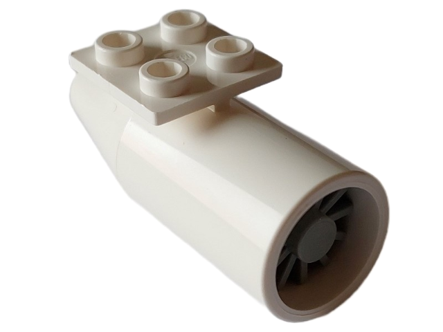 Lego Engine, Smooth Large, 2 x 2 Thin Top Plate with Light Gray Center (4868b / 4869)