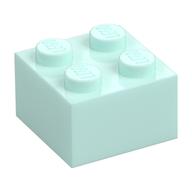 Lego Brick 2 x 2 / Light Aqua