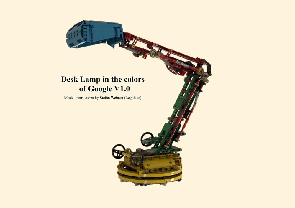 Lego Desk Lamp (V1.0) in the colors of Google (5mm LED Version)