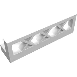 Fence Lattice 1 x 4 x 1 / White