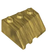 Brick Wedged, Sloped 45° 3 x 3 Right / Pearl Gold