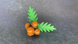 Life-size acorns
