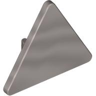 Lego Road Sign Clip-on 2.2 x 2.667 Triangular / Metallic Silver