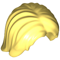 Lego Hair Mid-Length Tousled with Center Part / Bright Light Yellow