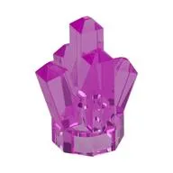 Rock 1 x 1 Crystal 5 Point / Trans-Dark Pink