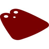 Lego Neckwear Cape, Short, Rounded Corners on Top and Bottom [Traditional Starched Fabric] / Red