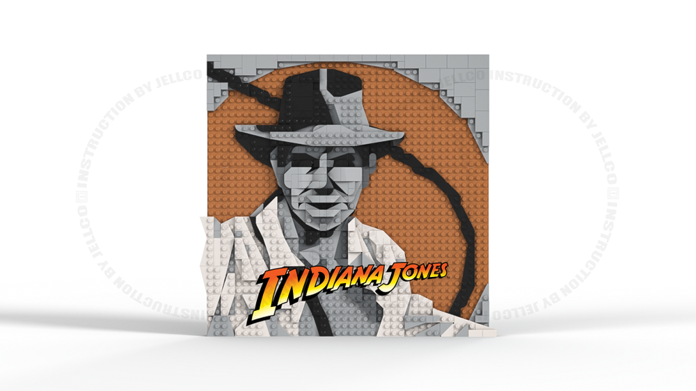 Lego Micro Indiana_Jones Graphic Art Poster
