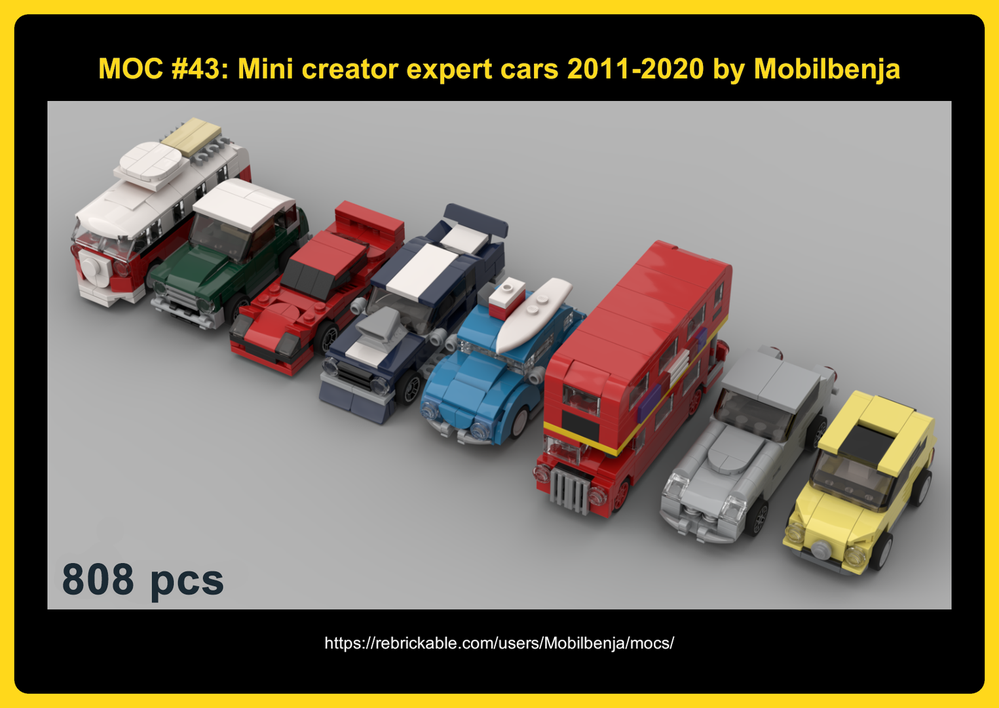 Lego Mini Creator Expert cars 2011-2020