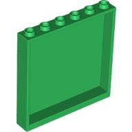 Lego Panel 1 x 6 x 5 / Green