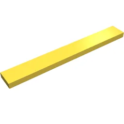Tile 1 x 8 with Groove / Yellow
