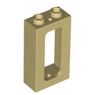 Window 1 x 2 x 3 Train with Inside Stud Holder / Tan