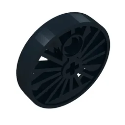 Train Wheel RC Train, Spoked with Technic Axle Hole and Counterweight, 30 mm diameter [Blind Driver]