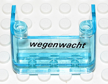 Lego Windscreen 3 x 4 x 1 1/3 with 2 Studs on Top with 'wegenwacht' Pattern (Sticker) - Set 2140