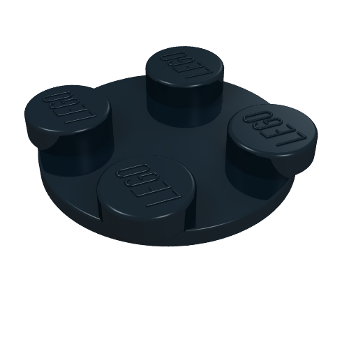 Lego Turntable 2 x 2 Plate - Top / Black