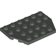 Wedge Plate 4 x 6 Cut Corners / Dark Gray