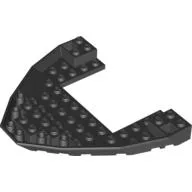 Boat Hull Section, Brick 10 x 12 x 1 with 4 x 6 Cutout / Black