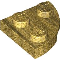 Lego Plate Round Corner 2 x 2 / Pearl Gold