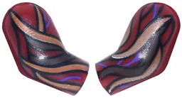 Arm, (Matching Left and Right) Pair with Vecna Pattern / Dark Red