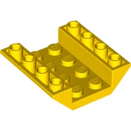 Brick Sloped Inverted 45° 4 x 4 Double with 4 x 2 Recessed / Yellow