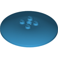 Lego Dish 6 x 6 Inverted (Radar) with Solid Studs / Dark Azure