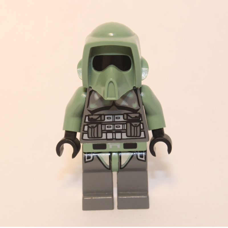 Lego Clone Trooper, 41st Elite Corps Scout Battalion Armor, Dark Bluish Gray (Kashyyyk)