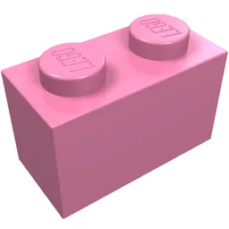 Brick 1 x 2 / Medium Dark Pink
