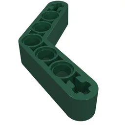 Technic Beam 1 x 7 Bent (4 - 4) Thick / Dark Green