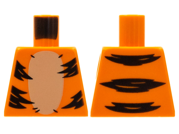 Lego Torso Tan Stomach, Black Stripes Pattern