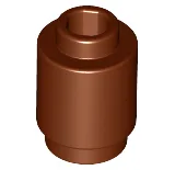 Brick Round 1 x 1 Open Stud / Reddish Brown