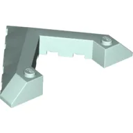 Brick Wedged, Sloped 45° 6 x 8 with Pointed Cutout / Light Aqua
