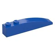 Brick Curved 6 x 1 / Blue