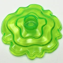 Wave / Power Burst / Flame / Magic Spell Effect, Large Dish with Stud / Trans-Bright Green
