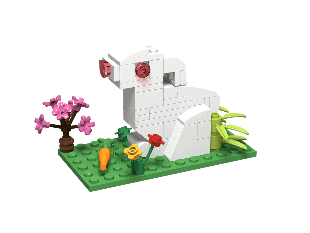 Lego Albino white rabbit
