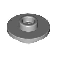 Lego Equipment Cup / Teacup Saucer with Recessed Stud on Top [PLAIN] / Light Bluish Gray