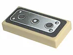 Tile 1 x 2 with Controls Pattern 1 (Sticker) - Set 8671
