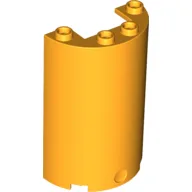 Cylinder Half 2 x 4 x 5 with 1 x 2 cutout / Bright Light Orange