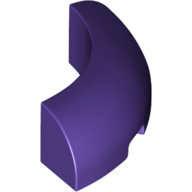 Lego Brick Round Corner 3 x 3 x 1 No Studs / Dark Purple