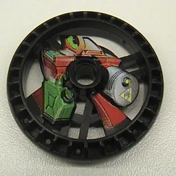 Technic Disc 5 x 5 Notched, Fuel Print / Black