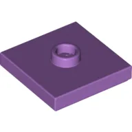 Plate Special 2 x 2 with Groove and Center Stud (Jumper) / Medium Lavender