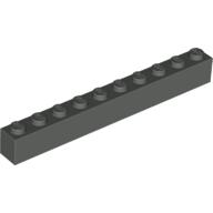 Lego Brick 1 x 10 / Dark Gray