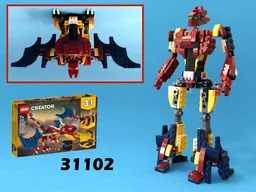 Transformer Bat aka Mindwipe from LEGO Creator 31102: Fire Dragon