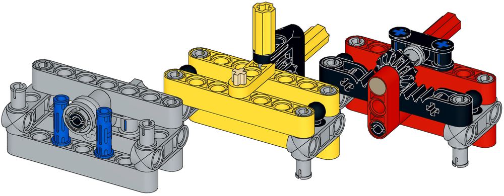 Lego 3 easy steering mechanisms