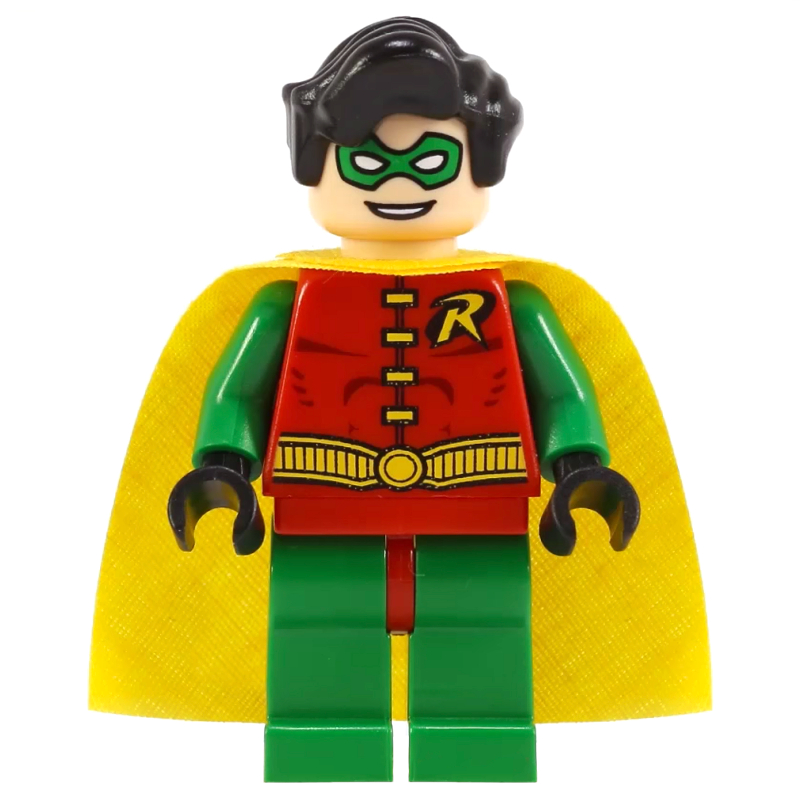 Lego Robin with Green Eyemask and Plain Green Legs with Red Hips