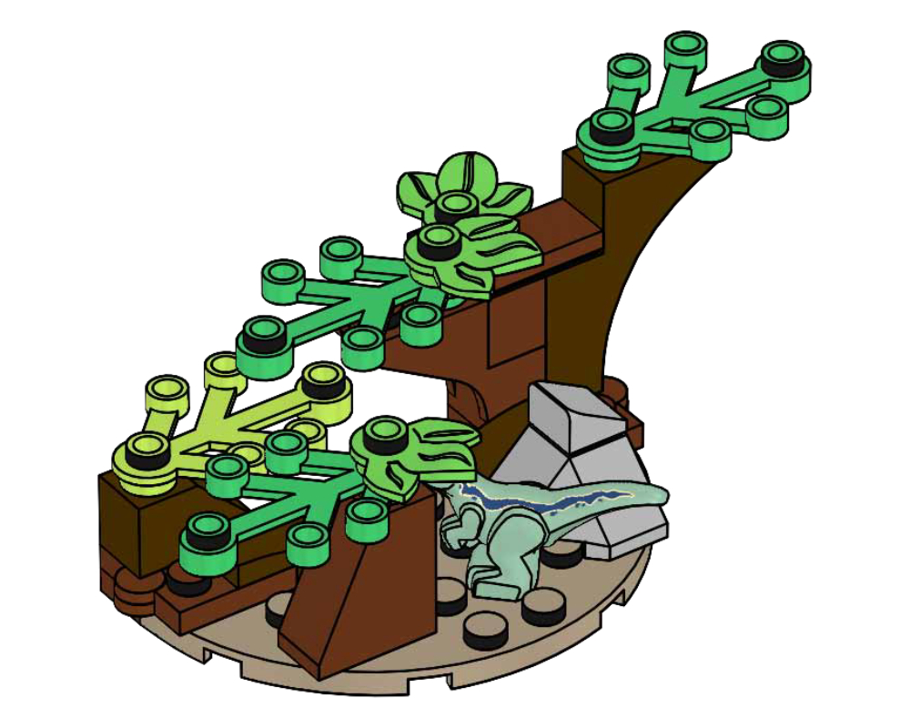 Lego Raptor and Hideout