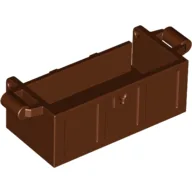 Treasure Chest Bottom with Rear Slots, with Groove / Reddish Brown