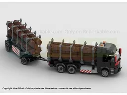 Logging Truck with Trailer