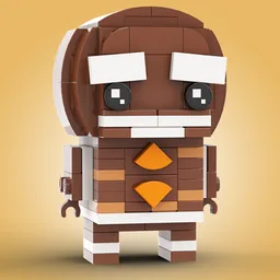 Gingerbread man Go Brick Me Brickheadz MOC Instructions
