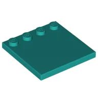 Plate Special 4 x 4, Studs on One Edge Plain] / Dark Turquoise