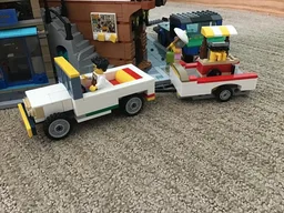 Vintage car and trailer