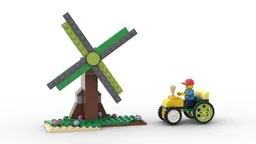 11019 Windmill and tractor